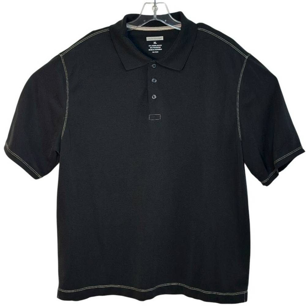 Pronto Uomo Polo‎ Short Sleeve Shirt Contrast Stitch Casual Modern  XL